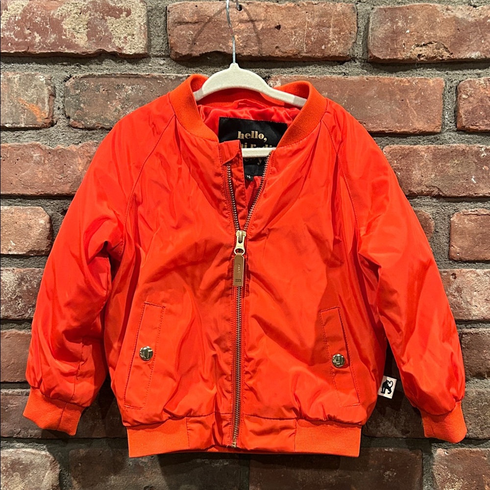 Mini Rodini Vibrant Orange Puffer Jacket